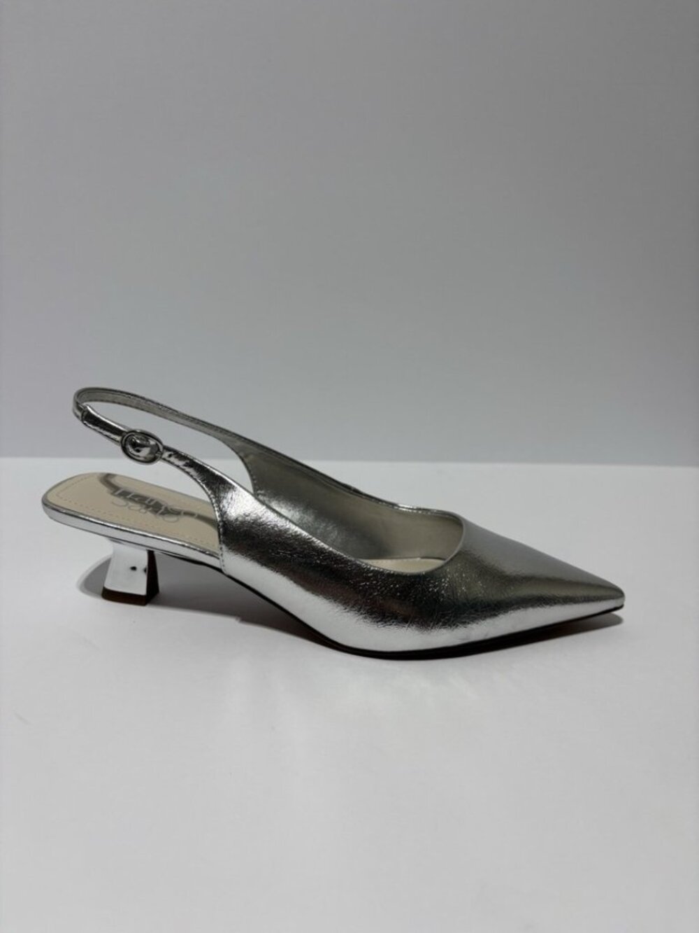 Franco Sarto Women’s Jaden, Silver Slingback Heels, Size 7 M